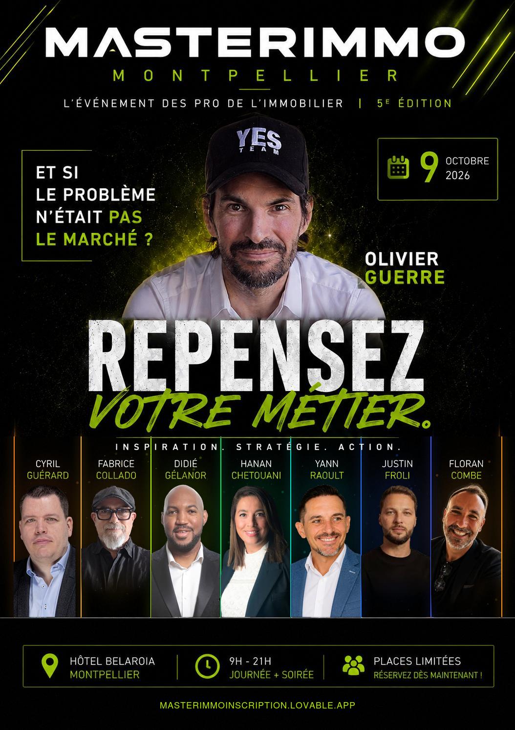 Affiche MASTERIMMO 2026 — Olivier Guerre et les intervenants